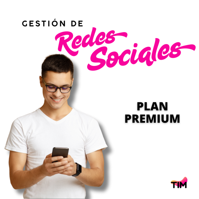 Gestión de Redes Sociales Empresa  Plan Premium